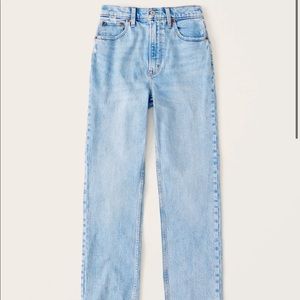 Abercrombie 90s straight ultra high rise jean NEW